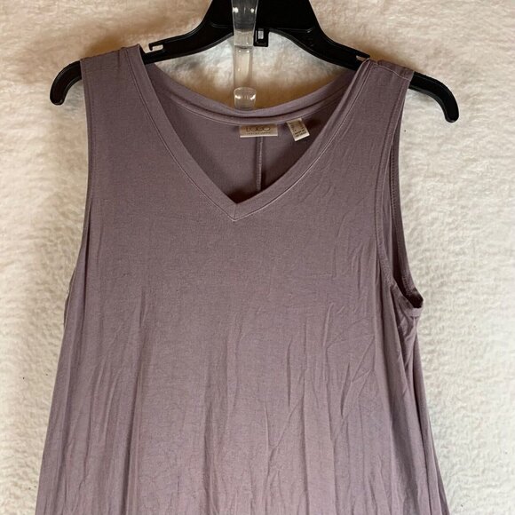 LOGO By Lori Goldstein Womens Sleeveless As Is‎ Knit Midi Tank Dress Small 10054 - Picture 2 of 15